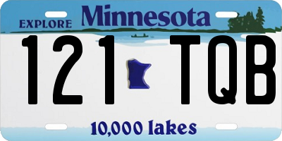 MN license plate 121TQB