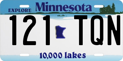 MN license plate 121TQN