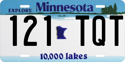 MN license plate 121TQT