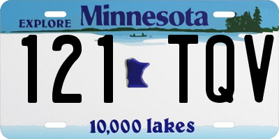 MN license plate 121TQV