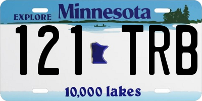 MN license plate 121TRB
