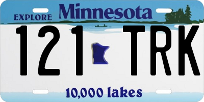 MN license plate 121TRK