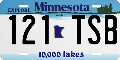 MN license plate 121TSB