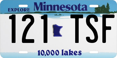 MN license plate 121TSF