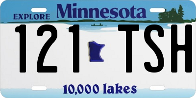 MN license plate 121TSH