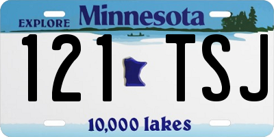 MN license plate 121TSJ