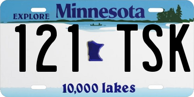 MN license plate 121TSK