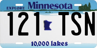 MN license plate 121TSN