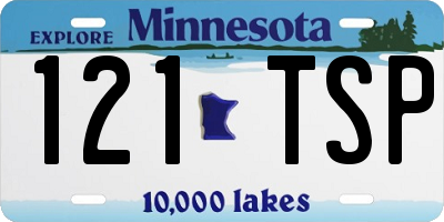 MN license plate 121TSP