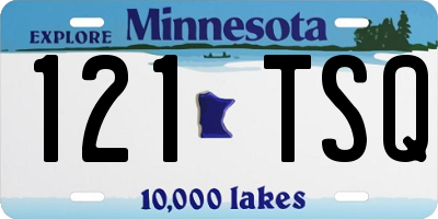 MN license plate 121TSQ