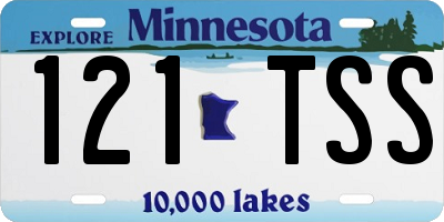 MN license plate 121TSS