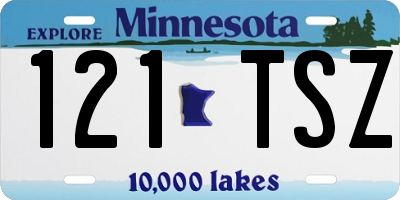 MN license plate 121TSZ