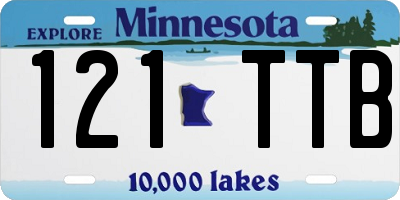 MN license plate 121TTB