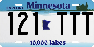 MN license plate 121TTT