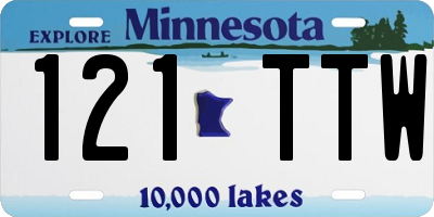 MN license plate 121TTW