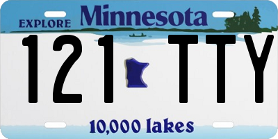 MN license plate 121TTY