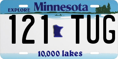 MN license plate 121TUG