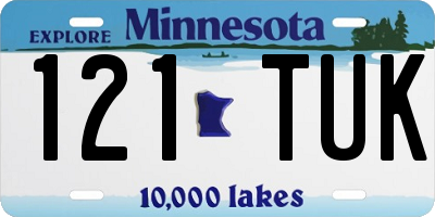 MN license plate 121TUK