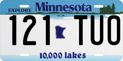 MN license plate 121TUO