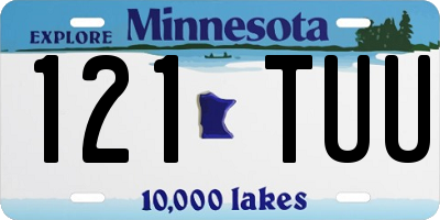 MN license plate 121TUU