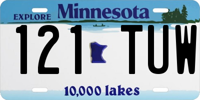 MN license plate 121TUW