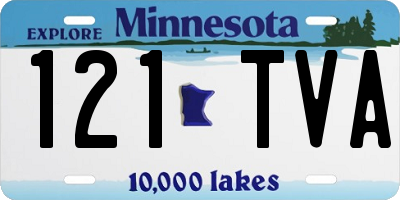 MN license plate 121TVA