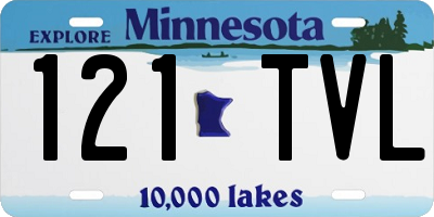 MN license plate 121TVL
