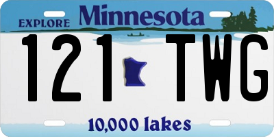 MN license plate 121TWG