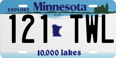 MN license plate 121TWL