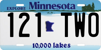 MN license plate 121TWO