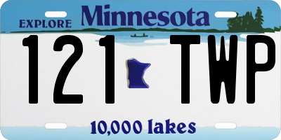MN license plate 121TWP