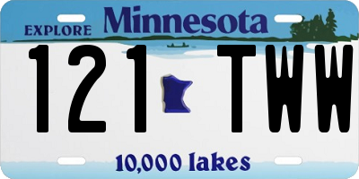 MN license plate 121TWW
