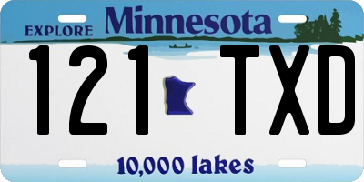 MN license plate 121TXD