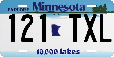 MN license plate 121TXL