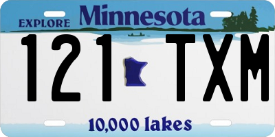 MN license plate 121TXM