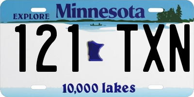 MN license plate 121TXN