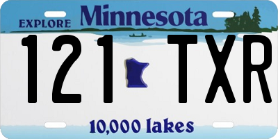 MN license plate 121TXR