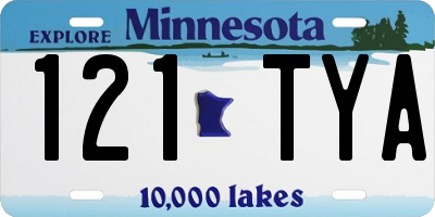 MN license plate 121TYA