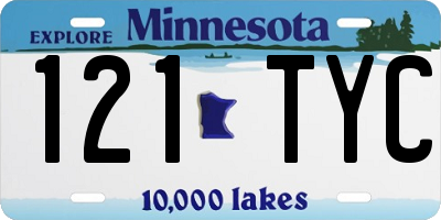 MN license plate 121TYC