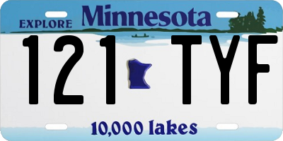 MN license plate 121TYF