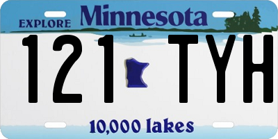 MN license plate 121TYH
