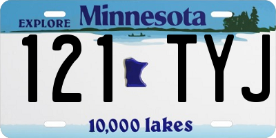 MN license plate 121TYJ