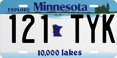 MN license plate 121TYK