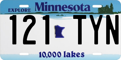 MN license plate 121TYN