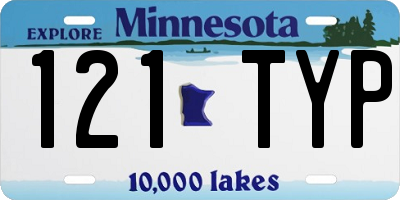 MN license plate 121TYP