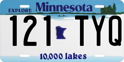 MN license plate 121TYQ