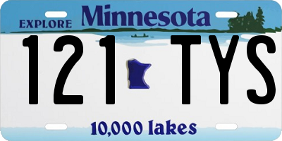 MN license plate 121TYS