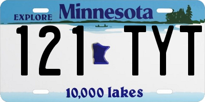 MN license plate 121TYT