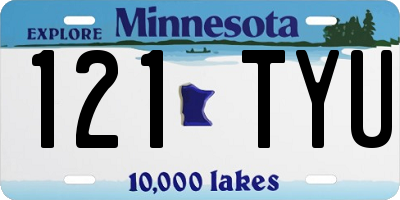 MN license plate 121TYU