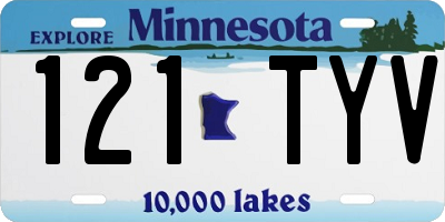 MN license plate 121TYV